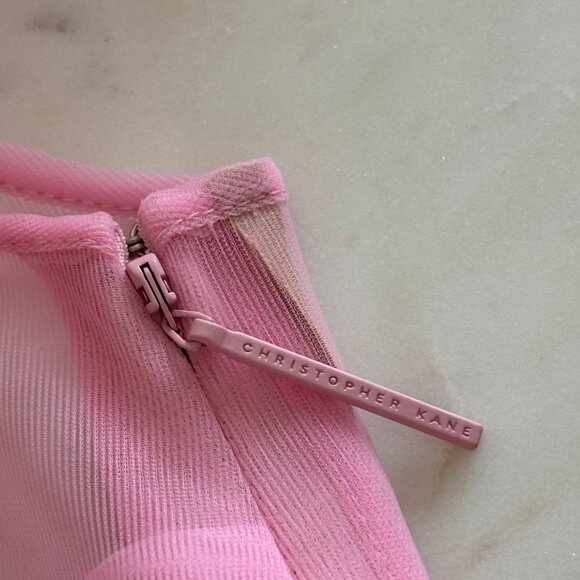 Christopher Kane Lace-trimmed Tulle Pink Top - Size 44IT/SZ 8 - NWT - Picture 5 of 15